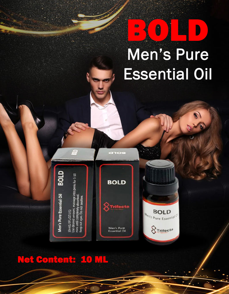 Bold Men's Pure Essential Oil (10ml) – Energy Massage Oil for Care Delay Enlargement Oils for Permanent Thickening, Increase Sex Time, Men- Performance Boost Strength Penis Growth Oil